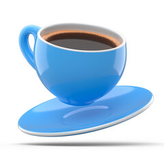 Ceramic coffee cup for cappuccino, americano, espresso, mocha, latte on white