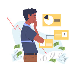 Financial literacy vector concept