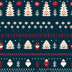 "Crafting Yuletide Charm: Little Christmas Sweater Knitting Design" Generativ AI.