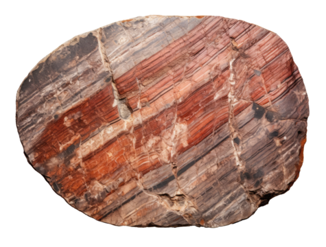 red texture of the stone, raw black obsidian, hardened volcanic lava glass, natural patterns and shapes on the stone section. A transparent background. PNG, cutout, or clipping path	
