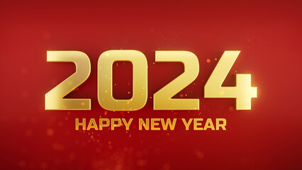 Simple and Clean Design Happy New Year 2024