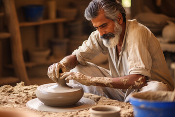 From Clay to Creation: Exploring the World of Pottery's Artisan - Ai Generative