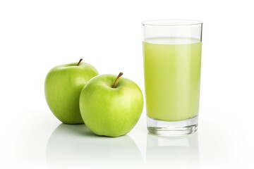 Two Fresh Green Apples with Refreshing Juice Created With Generative AI Technology