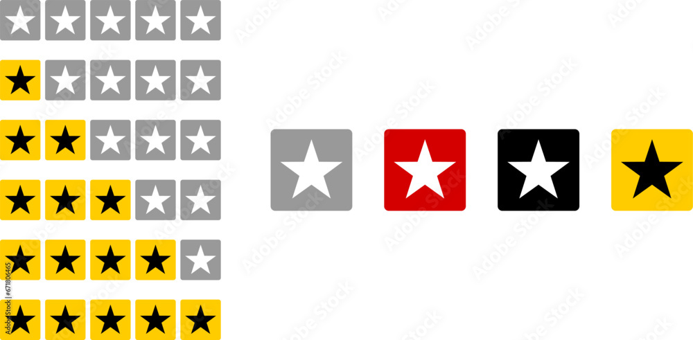 Poster five 5 stars in soft square icon quality review symbol. vector image.