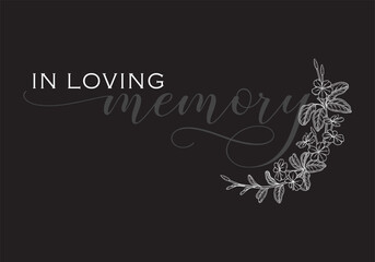 Funeral illustration. In memory