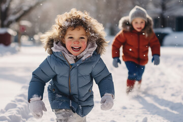 Fototapeta na wymiar Fun Winter Activities for Kids