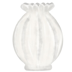 Ceramic Vase, white and vintage for show on wall and decorating flowers.