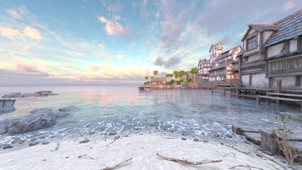 島の突端にある集落 © tsuneomp