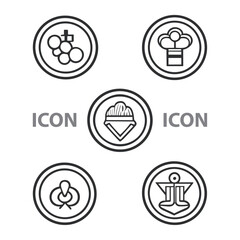 Four unique icon sets. icon set, icon, creative, target icon,