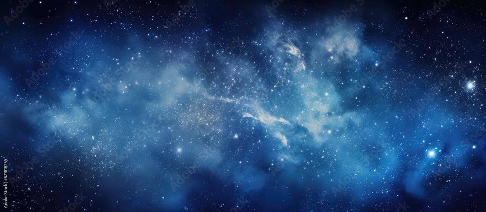 Poster the background showcases a night sky filled with stars and the milky way galaxy creating a soft focu