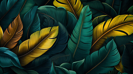 tropical palm leaf tropical vine sea