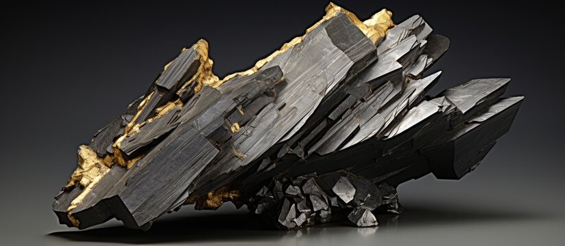 Combine carbonaceous shale with pyrite and quartz by folding them together
