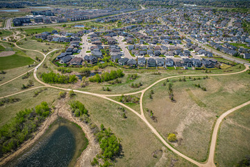 Fototapeta na wymiar Briarwood Aerial in Saskatoon