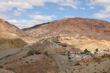 Calico, California, USA; November 1 2023: Calico is actually more an attraction for tourists with a 8$ entry fee than a true ghost town.