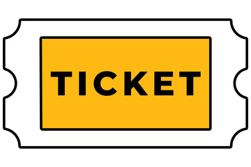 ticket icon on transparent background