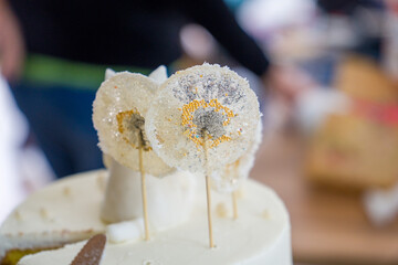 wedding cake and candles
