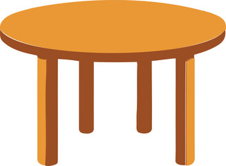 Simple Table Illustration Vector Format