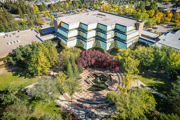 Aerial of the University of Saskatchewan in Saskatoon