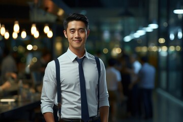 Asian Male Office Clerk Industry Professional Background Generative AI - Powered by Adobe