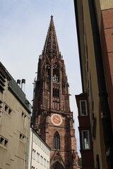 Fototapeta na wymiar City Skyline German Cathedral Clock Tower