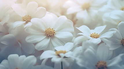 Obraz na płótnie Canvas Background of beautiful white flowers.