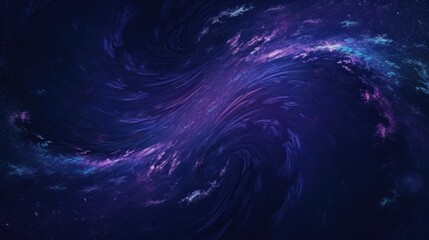Mysterious dark abstract background with swirling vortex of deep indigo, midnight blue, and purple. Seamless blending of sharp edges creates defined movement and depth - obrazy, fototapety, plakaty