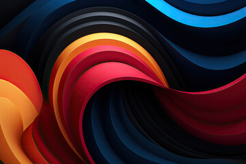 Dynamic Flowing Color Waves in Abstract Design