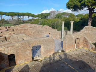 Ostia antica archeological park in Ostia