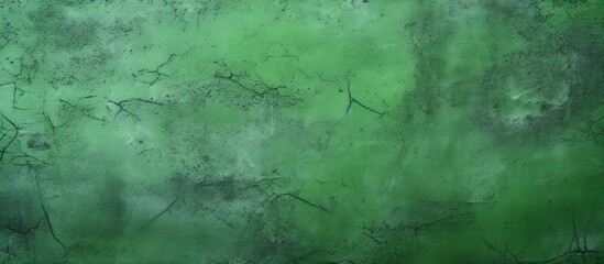 The surface colored in green and its background of cement