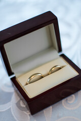 wedding rings in a box