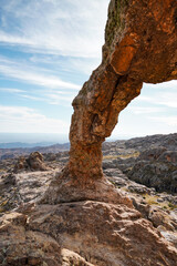 Stone Arch or Sky Arch, in the High Peaks, Cordoba, Argentina.