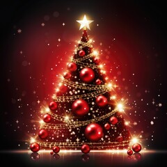 Fototapeta na wymiar Christmas tree decorated. Christmas tree