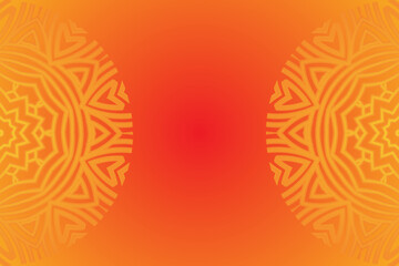 Luxurious couple double batik Java ethnic dayak flowers line art circle gradient background for aesthetic presentation
