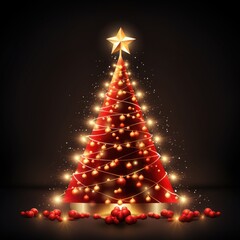 Christmas tree decorated. Christmas tree