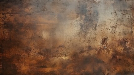 Abstract wall with weathered grunge texture, Weathered brown wall with abstract pattern, rough texture, and rusty, stained metal.	