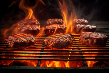 Tempting mouthwatering burgers served with crispy golden fries lettuce, Juicy burger with veal cutlet, cheddar cheese and vegetables. Close-up, side view. On a dark background