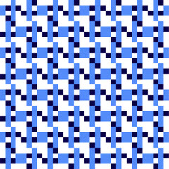 Seamless pattern with geometric motifs in 3 colors. Vector illustration.