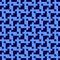 Seamless pattern with geometric motifs in 2 colors. Vector illustration.