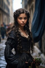 Fototapeta premium The simplicity and sophistication of the elegance of Baroque clothing. Captivating Elegance and Opulence: A Visual Journey into the Exquisite 19th Century Victorian Fashion