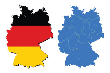 High detailed vector map - Germany
