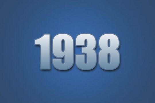 Year 1938 numeric typography text design on gradient color background. 1938 calendar year design. - Powered by Adobe