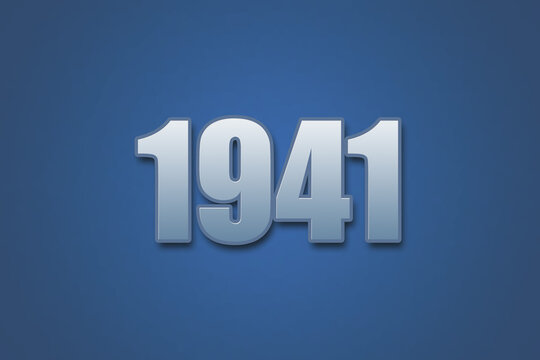 Year 1941 numeric typography text design on gradient color background. 1941 calendar year design.