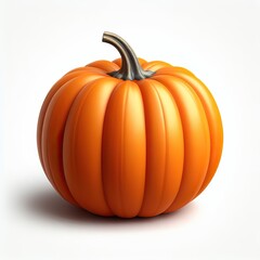Orange pumpkin isolated on white background generative ai
