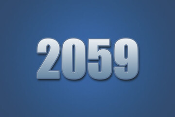 Year 2059 numeric typography text design on gradient color background. 2059 calendar year design.