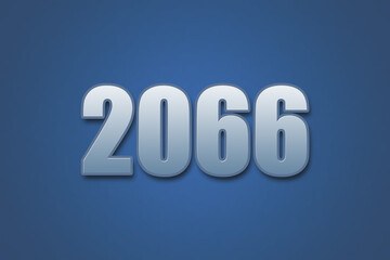Year 2066 numeric typography text design on gradient color background. 2066 calendar year design.