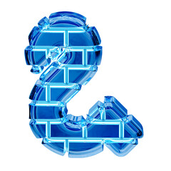 Symbol made of blue ice bricks