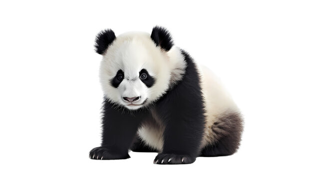 Panda on transparent background
