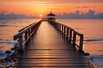 Fototapeta premium sunset in beach