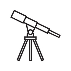 Telescope line icon sign