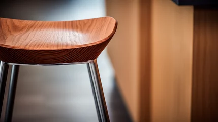Fototapeten Modern contemporary kitchen stool. Commercial photo of high bar stool stool for kitchen or restaurant bar.  © SnowElf